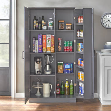 Wood kitchen deals pantry storage cabinet